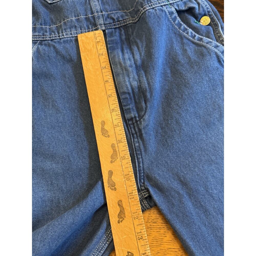 Liberty Denim Bib Carpenter Overalls Relaxed Fit Workwear Grunge Kids Sz 20 Farm - Picture 8 of 10